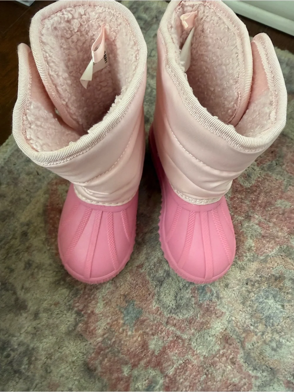 Old Navy pink duck boots snow boots size toddler  8